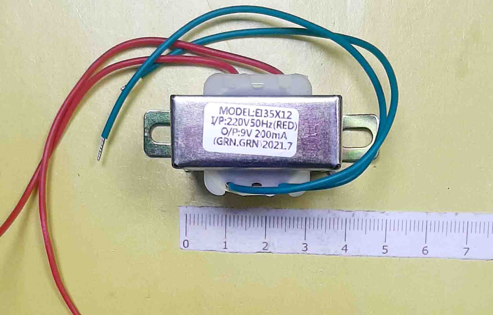 Трансформатор 200mA  9V 1.8VA 35*12 мм